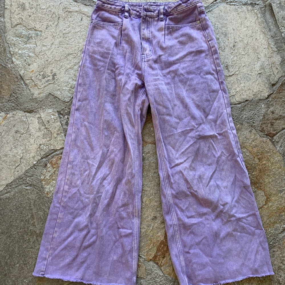 Shein purple wide leg pants